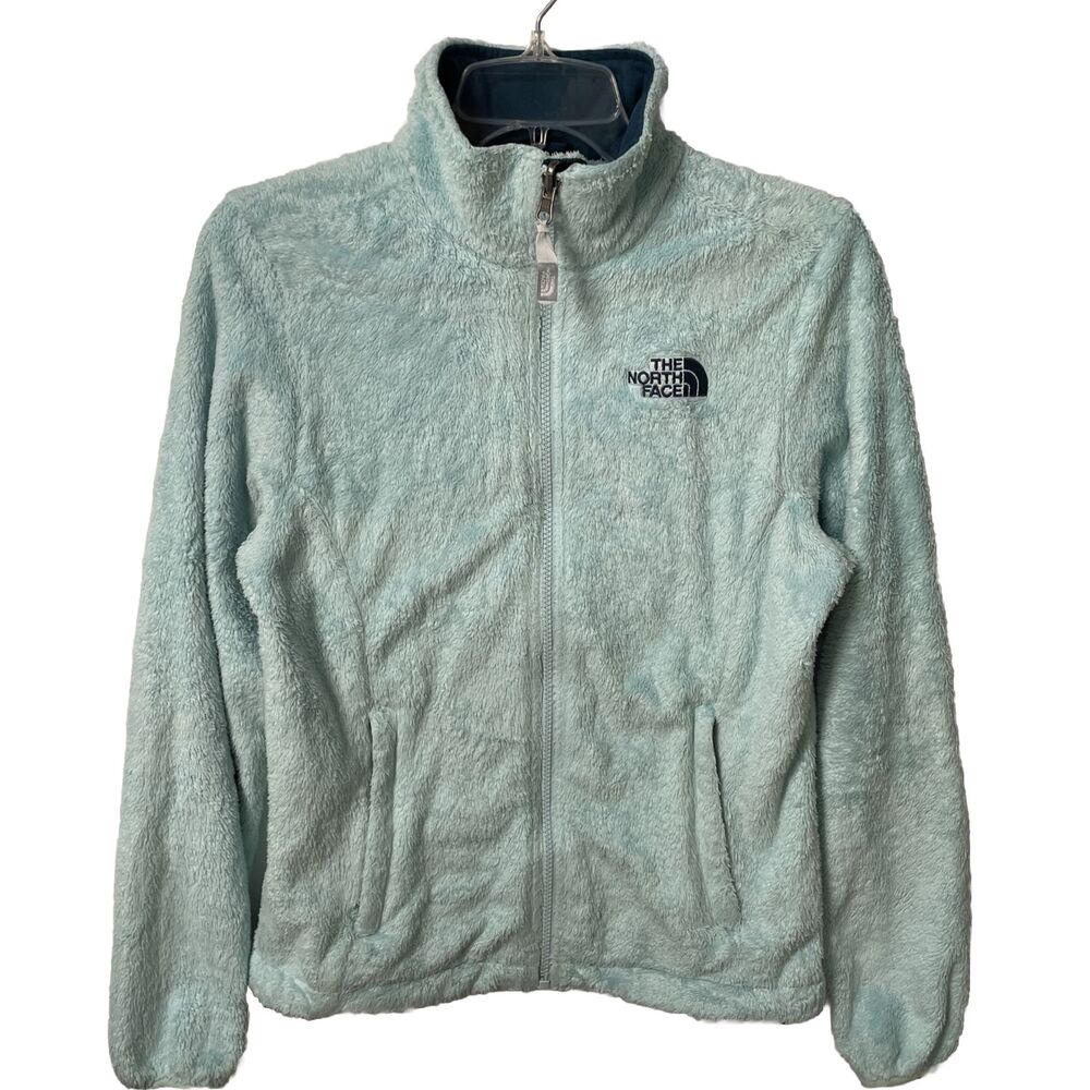The North Face Women's Fleece Small Jacket Full Zip Osito Powder Blue Teal
